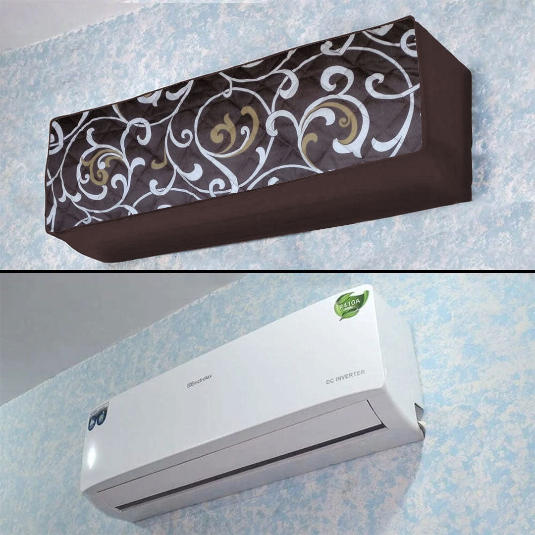 Printed AC Cover - (Inner + Outer Unit Set) - Brown