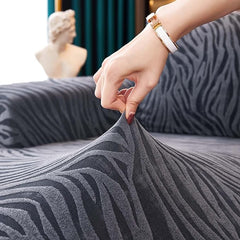 Zebra Velvet Sofa Covers ( Grey )