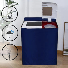 Twin Tub Waterproof Washing Machine Cover - ( Blue Color )