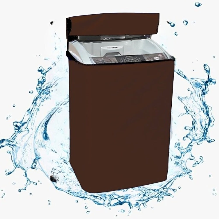 Waterproof Top Loaded Washing Machine Cover - ( Brown Color )