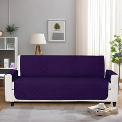 Cotton Quilted Sofa Runner - Sofa Coat (Purple)