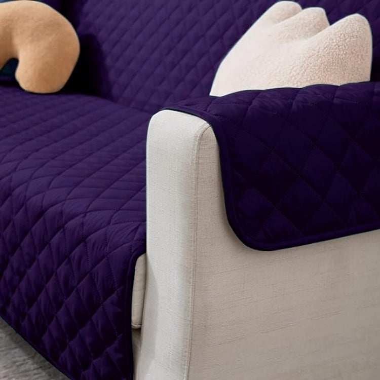 Cotton Quilted Sofa Runner - Sofa Coat (Purple)