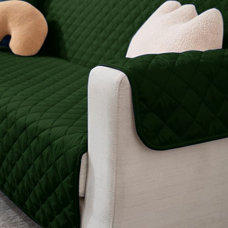 Cotton Quilted Sofa Runner - Sofa Coat (Green)