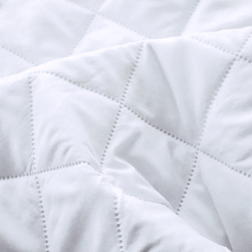 Quilted Cotton Waterproof Mattress Protector - White