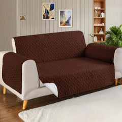 Ultrasonic Microfiber Sofa Cover - Brown