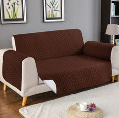 Ultrasonic Microfiber Sofa Cover - Brown