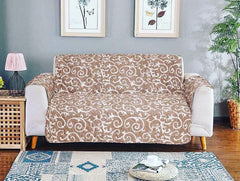 Printed Quilted Sofa Runner - Sofa Coat ( Copper )