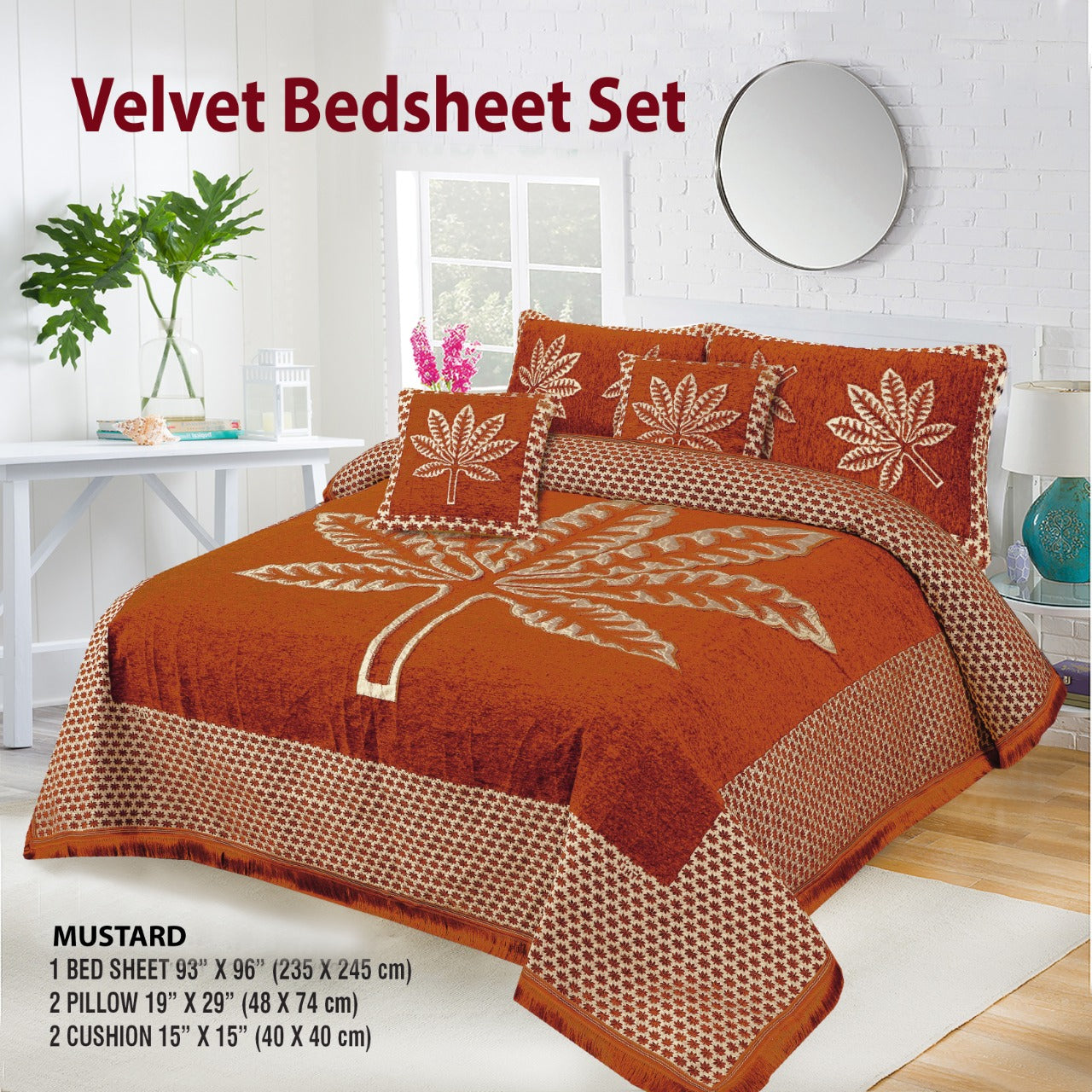 Velvet Jacquard Bedsheet VN - 311