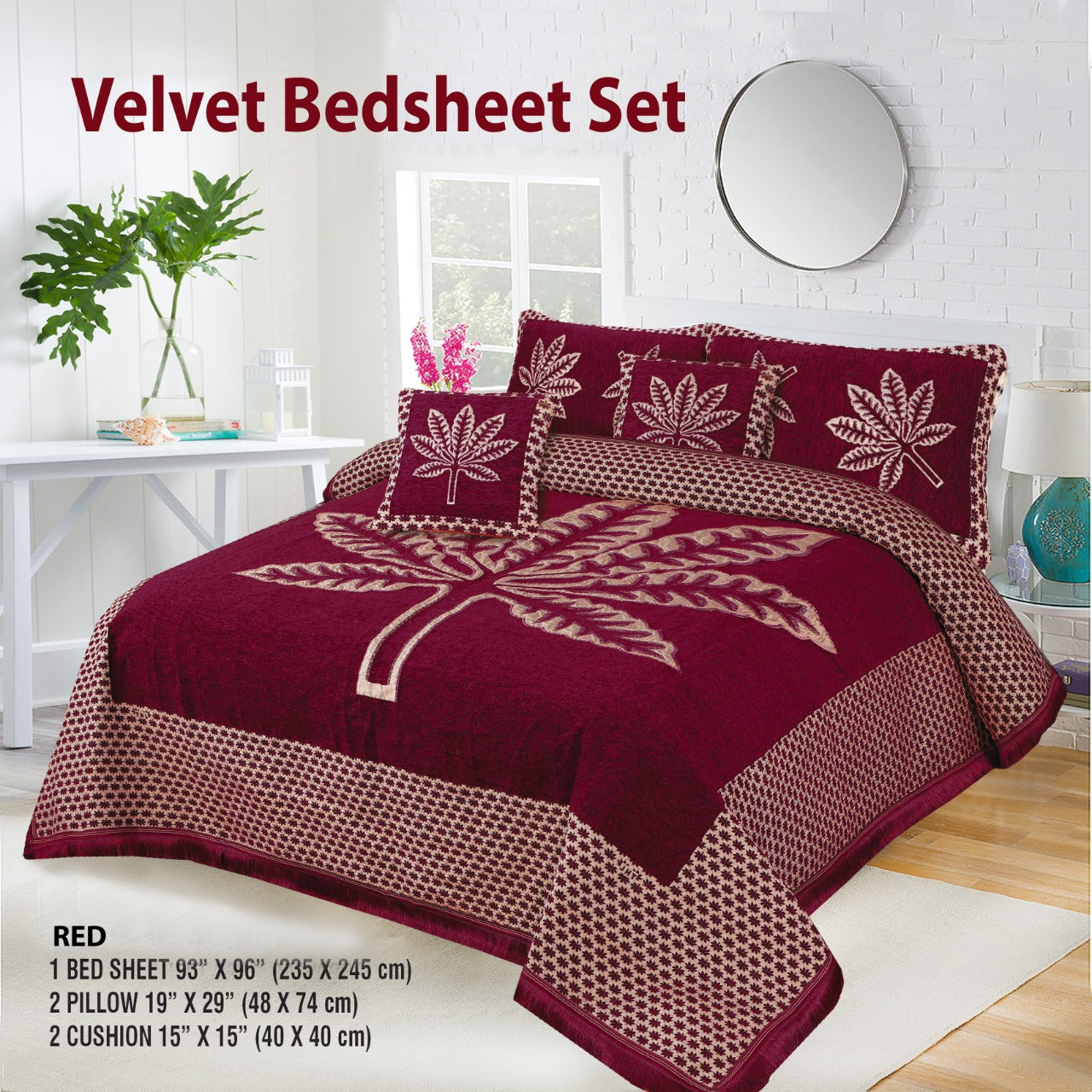 Velvet Jacquard Bedsheet VN - 309
