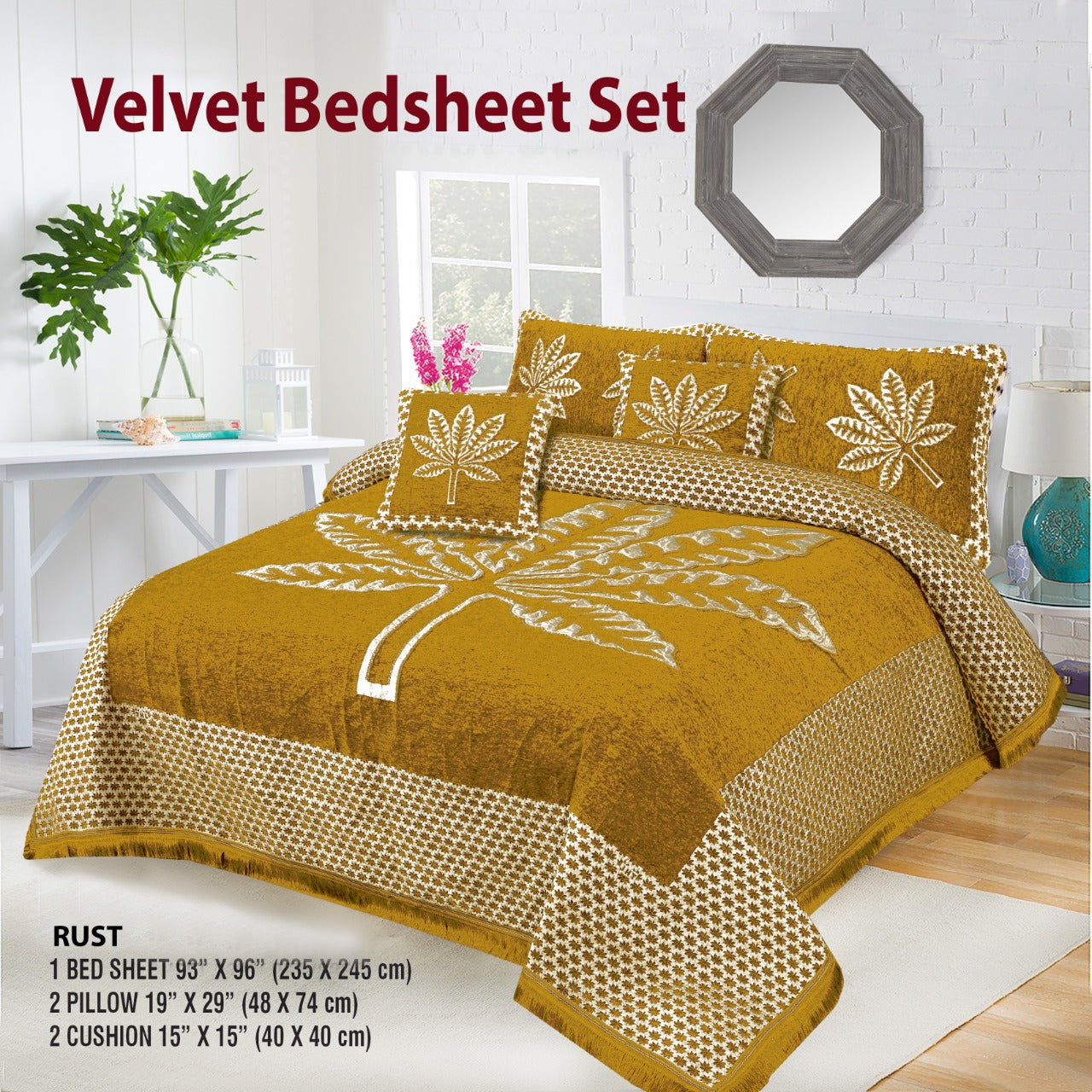 Velvet Jacquard Bedsheet VN - 313