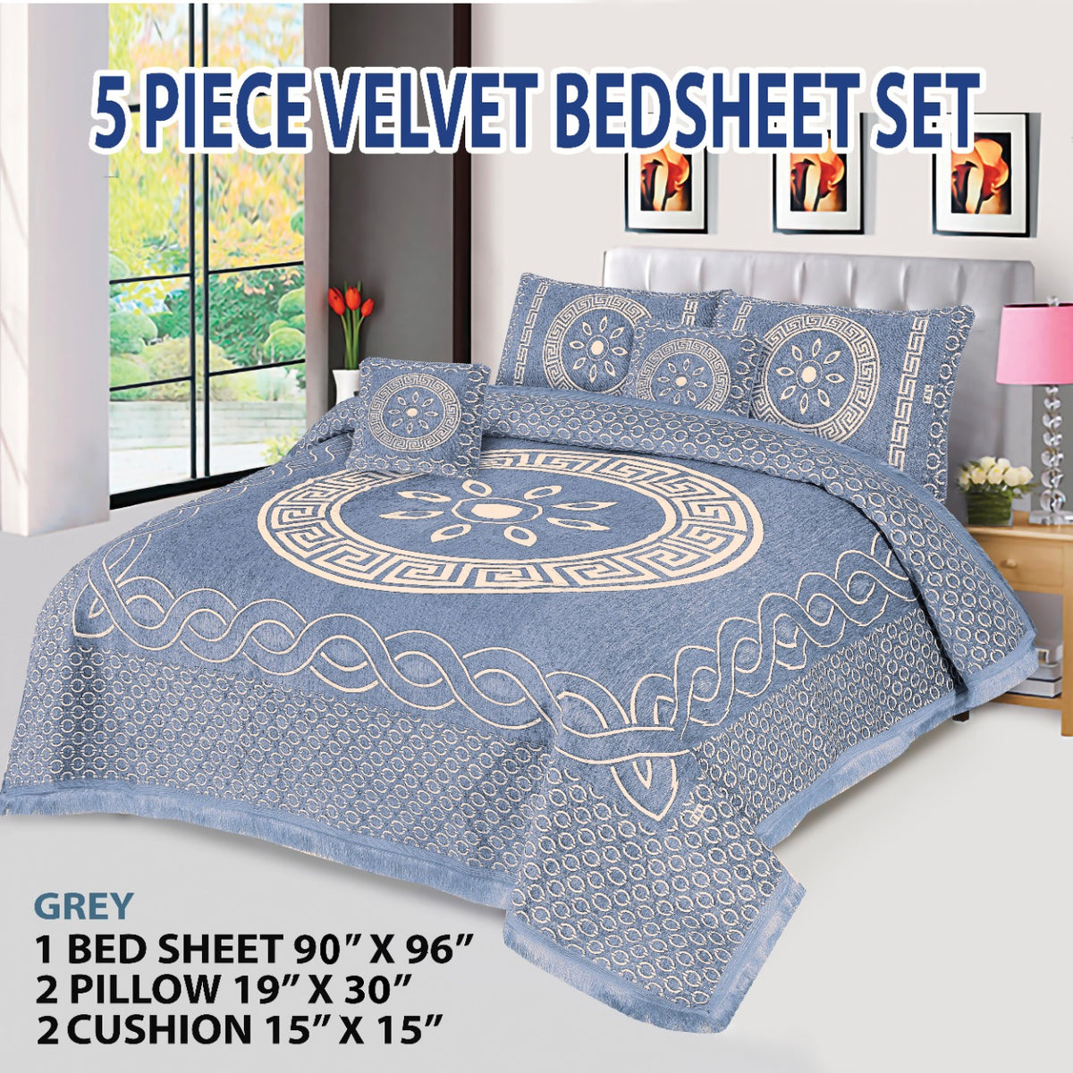 Velvet Jacquard Bedsheet VN - 15