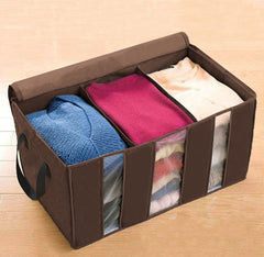 Compartment Storage Organizer / Clothes Storage Bags-Brown