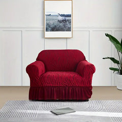 Zebra Velvet Sofa Covers ( Maroon )