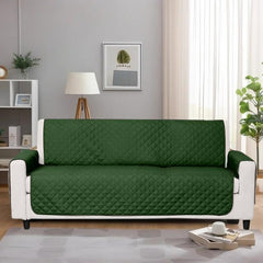 Cotton Quilted Sofa Runner - Sofa Coat (Green)