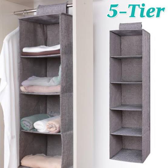 5 Layers Foldable Closet Organizer / Hanging Wardrobe Organizer