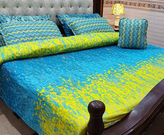 7 Pcs Quilted Comforter Set - Goldenrod