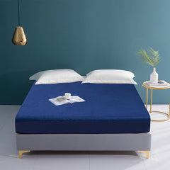 Terry Waterproof Mattress Protector - Blue