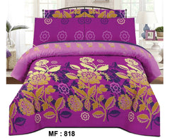 3 Pcs Bedsheet - Purple Emerald