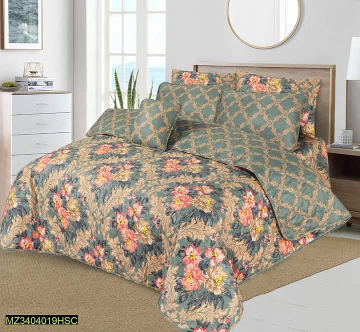 7 Pcs Quilted Comforter Set - Elegant