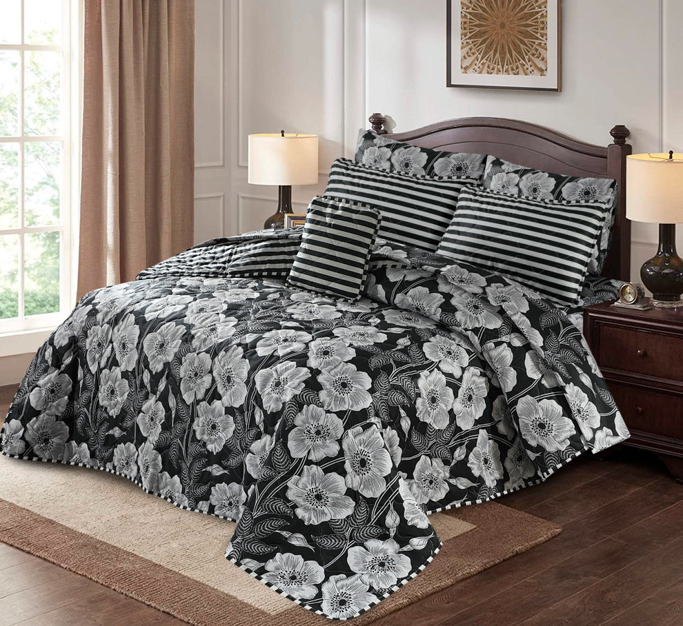 7 Pcs Quilted Comforter Set - Cult Classic